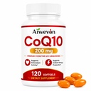 CoQ10 200mg Softgels, Coenzyme Q10 Ubiquinone Supplement, Cellular Energy & Antioxidant Support, Heart Wellness Formula, Easy-to-Swallow Softgel Capsules, 120 Count