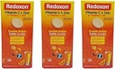 Redoxon C-vitamin tabletter 124; orange flavor, effervescent dobbelt Action supplement af C-vitamin og zink til immunsystemet støtte, sundere livsstil, og mere energi; 3- pakke med 20 tabletter