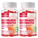 Nutravita Glucosamine Chondroitin Gummies med MSM & Elderberry Extra Strength - fælles støtte, Antioxidant immunsupport supplement til voksne, mænd og kvinder. 120 Jordbærtygger