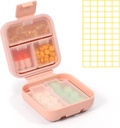 Dynippy Daily Pill Organizer 5 Compartments Portable Fugt Bevis Lille Pill sag for Pocket Purse Travel Pill Box Portable Medicine Vitamin Fish Oil Holder Container (Pink)