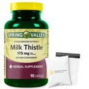 Spring Health Valley Milk Thistle Twin Pack 175mg, 180 Count Total Set with Basket Goods Store