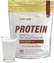 Essentielle elementer Pea Protein Powder - Meget vanilje Budding 124; Low- carb Plant- Based Vegan Blend - Keto- Friendly and Gluten- Gratis Buddy 124; 20 Servere, 18oz