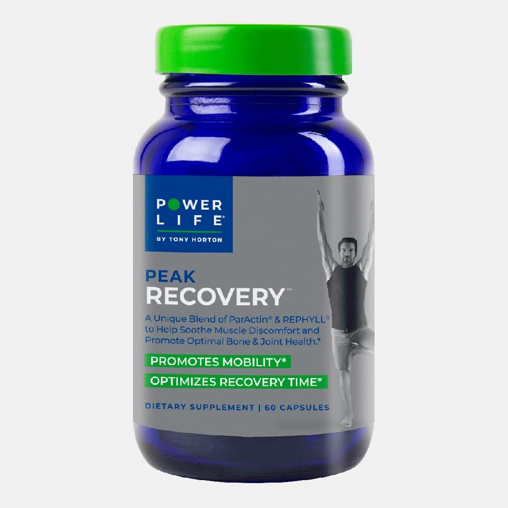 Tony Horton PowerLife Peak Recovery Supplement to Reduce Muscle Soreness from Workouts, Promote Mobility and Optimize Recovery Time, 60 Count