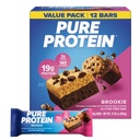 Pure Protein Brookie Protein Bars – 20g Protein, 3g Sugar, 190 Calories (12 count) Low Sugar* High Protein Snack - Gluten Free - Perfect for a Healthy Snack