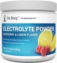 Dr. Berg Zero Sugar Hydration Keto Electrolyte Powder - Forbedret w / 1000 mg kalium & Real Pink Himalayan salt (IKKE bordsalt) - Hindbær & Lemon Flavor Hydration Drink Supplement - 50 Servering