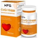 KFG CoQ10 400mg Softgels, Coenzym Q10 Supplements Heart Health, Cardiovaskulær Health, immunsystem & Cellular Energy Production, Gluten Free