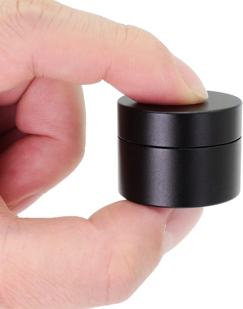 Bærbar Daily Pill Case, Heavy Duty Aluminium Alloy Round Pill Box, Vandtæt Travel Pill Organizer, Pocket Purse Medicine Vitamin Holder EDC Container til udendørs Camping Arbejde