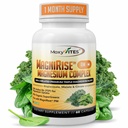 MoxyVites MagniRise™ AM– Magnesium Complex for Women & Men - 200mg Magnesium Bisglycinate, Malate, Citrate, B6, Organic SuperGreens – Chelated, High Absorption – Pairs with MagniRest™ PM – 60 Capsules