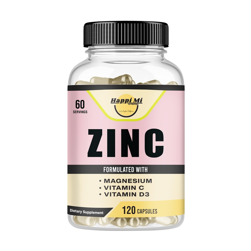 Zink, Zink 100mg, Magnesiumglycinat 150mg, D3- vitamin 5000 IE, vitamin C 500mg per servering, immunforsvar, immunbooster, antioxidant støtte