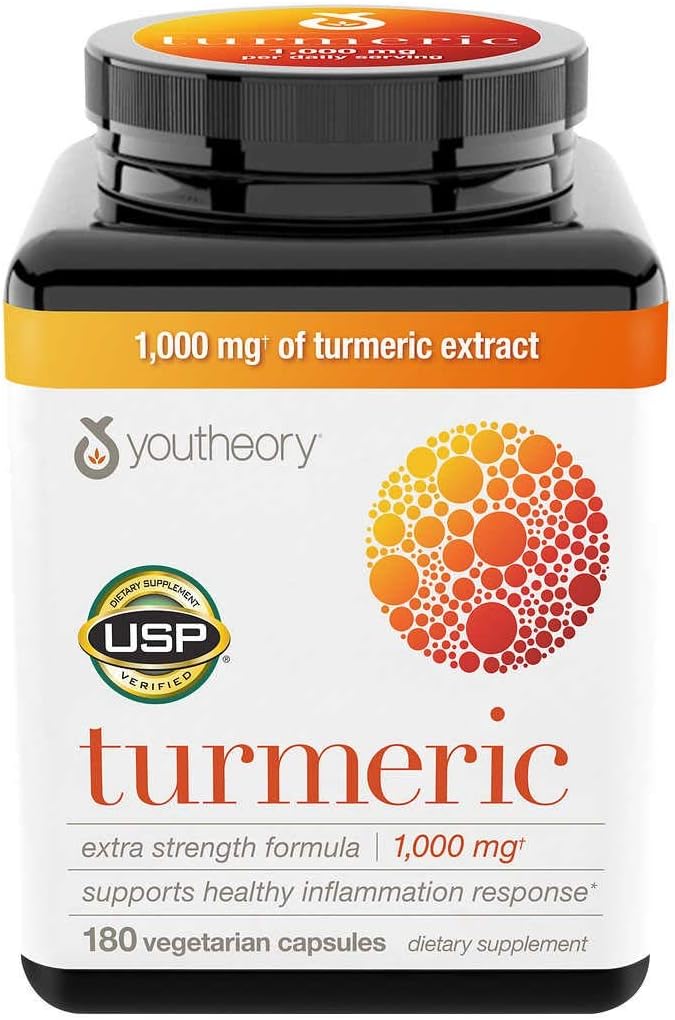 Youtheory Turmeric Extra Strength 1000mg (180 Count) (3 Pack)
