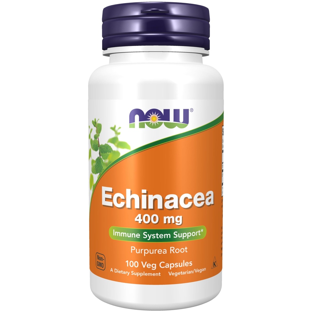 NOW Foods Supplements, Echinacea (Purpurea Root) 400 mg, Immune System Support*, 100 Veg Capsules