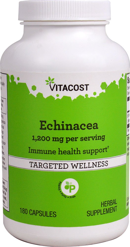 Vitacost Echinacea - 1200 mg per Serving - 180 Capsules
