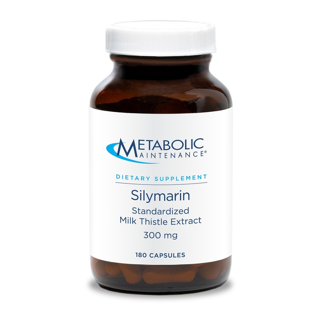 Metabolic Maintenance Silymarin - 300 mg Silymarin - Milk Thistle Extract for Antioxidant Activity & Cellular Support - Non-GMO, Dairy-Free & Gluten-Free - 180 Servings - 180 Capsules