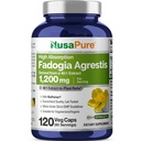 NusaPure Fadogia Agrestis Capsules, 1200 mg, 120 Veg Capsules (Non-GMO, Vegan)