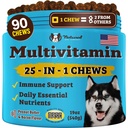 Natural Dog Company 25- in-1 Multivitamin Chews for Hunde - Daglige bløde Hund Vitaminer med antioxidanter, Zink & folinsyre - Understøtter Joints, Hud & Coat, Immun & Heart Health - Alle aldre, Alle racer