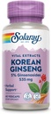 SOLARAY Koreansk Ginseng Root Extract - Støtte til lejlighedsvis stress, energi og fysisk udholdenhed - 5% Ginsenosider - Vegan, Lab Verified - 60 Servere, 60 VegCaps