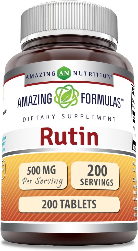 Amazing Formulas Rutin 500 mg 200 tabletter Supplement 124; Non- GMO