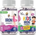 Magnesium Gummier for voksne - 200mg & Jern Gummies for voksne - Jernvitaminer med C-vitamin