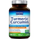 Innate Vitality Turmeric Curcumin, 1950mg per Serving, 95% Curcuminoids, Advanced Absorption with BioPerine Black Pepper Extract, Antioxidant & Immune Support, 180 Vegan Caps