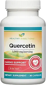 Sunde retninger Quercetin Supplement - 1. 000 mg / servering, 90 Vegankapsler for cardiovaskulær sundhed (30- dages forsyning)