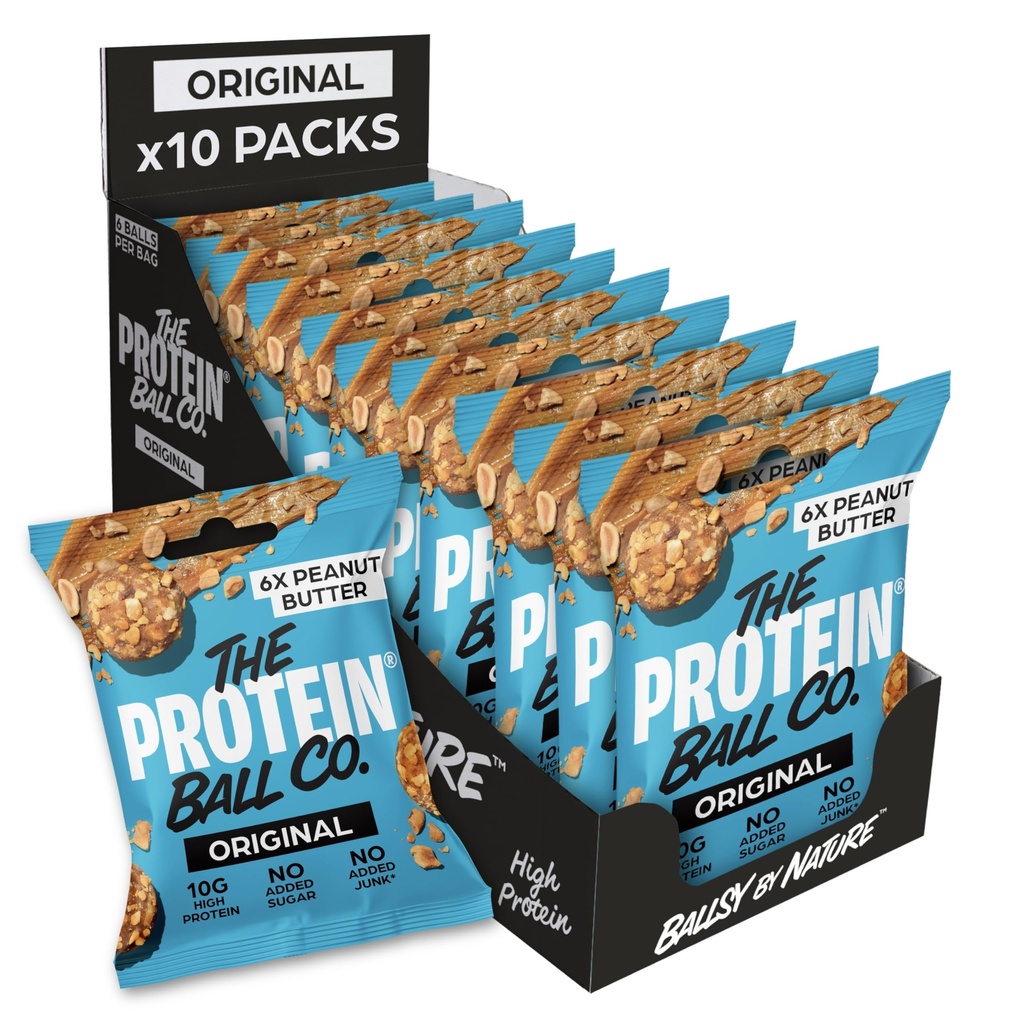 THE PROTEIN BALL - PEANUT BUTTER HIGH PROTEIN 45G x10