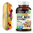 BIO KRAUTER Uric Acid Support Capsules 1200 mg Blend - 100 Greve - Nyre Supplement w / Tart Cherry 10: 1 Extract - Milk Thistle & Gurkemeje Extract - Vegan