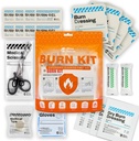 RHINO RESCUE Burn Kit, 4pcs Burn Dressings 4x4 ", 8pcs Burn Gel Packets 3,5g, 4pcs Burn Pads, Førstehjælp Kit Cooling Lindrende Cream Relief med Bandage, Nitrile Gloves, Saks, Tape, HSA / FSA Støtteberettiget