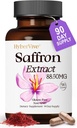 Saffron Kosttilskud 88.5MG * 124; 90 Veganske kapsler, Happy Saffron Extract for Mood Energy Eye Focus Support til kvinder & mænd, 100% Pure Ingredienser, Lavet i USA, Non- GMO & Gluten- Free