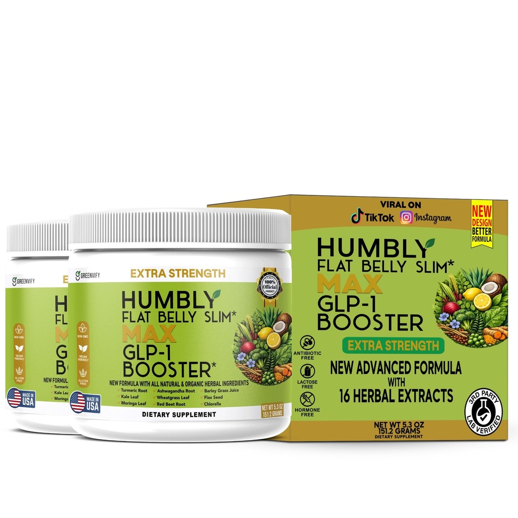 Humbly Flat Belly Booster, Organic Herbal Ingredients, 5.3 oz (2)