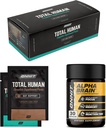 ONNIT Premium Alpha Brain Bundle - Nootrop Brain Supplement (30 Greve) for fokus, koncentration og hukommelse + alt menneske dag og nat vitaminpakker til mænd og kvinder (30-dages forsyning)