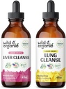 Wild & Organic Lever Cleanse Tinktur 4 fl oz & Lung Cleanse Tinktur 4 fl oz