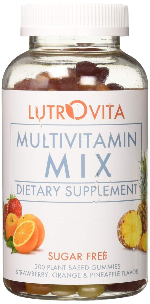 Sugar Free Multivitamin Gummy, Pineapple, Orange, Strawberry, 200 Count