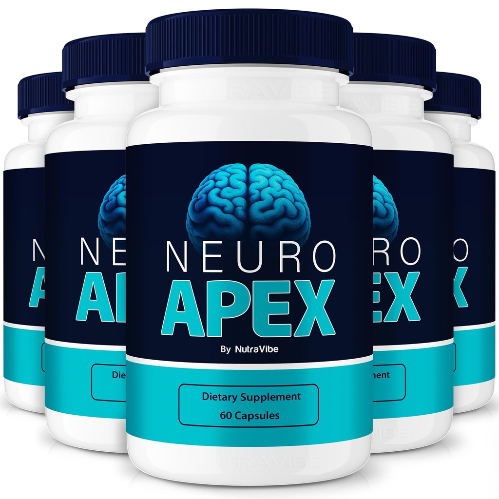 Neuro Apex Capsules, Advanced Formula, 5 Pack (300 Capsules) | NeuroApex Official, Non Habit Forming Supplement, 2 Easy to Swallow Pills Daily