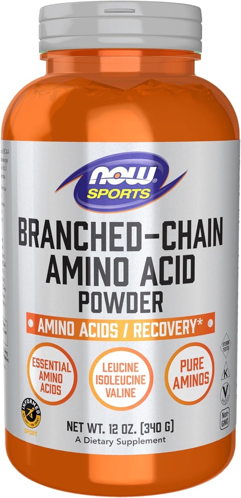 Now Foods Sport Nutrition, Forgrenet kæde Aminosyre pulver med Leucin, Isoleucin, og Valine, 12 -Ounce