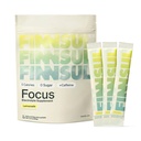 Focus + Caffeine Electrolyte Drink Mix Cognizin, Magnesium, Biotin, Vitamin B for Energy, Hydration & Mental Clarity — Sugar Free, Low Calorie (15 Packets), Lemonade