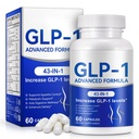 GLP-1 Supplement for Women & Men, 43-in-1 Natural Complex to Boost GLP-1 Levels, Support Appetite Control, Satiety, Metabolism & Digestive Health, Probiotic Nutritional Supplements - 60 Capsules