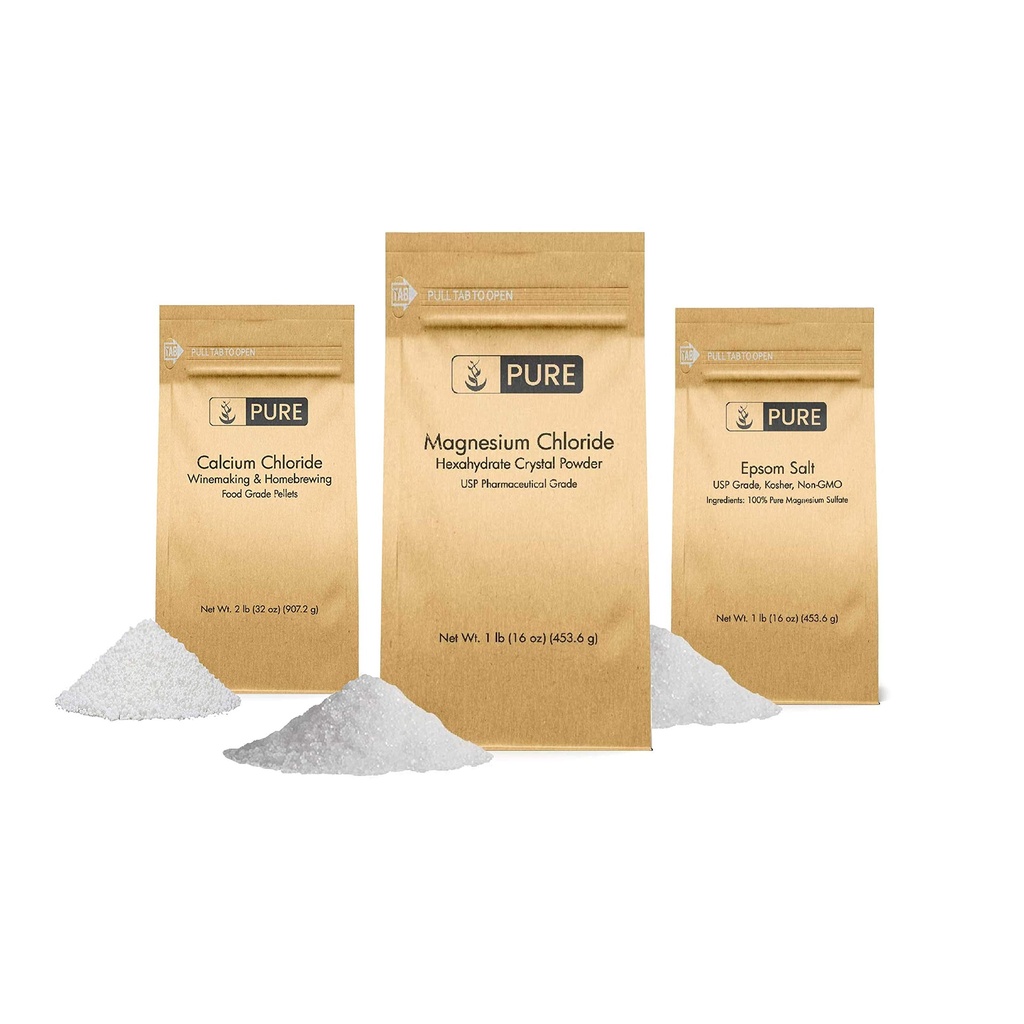 Magnesium Chloride, Epsom Salt & Calcium Chloride Bundle