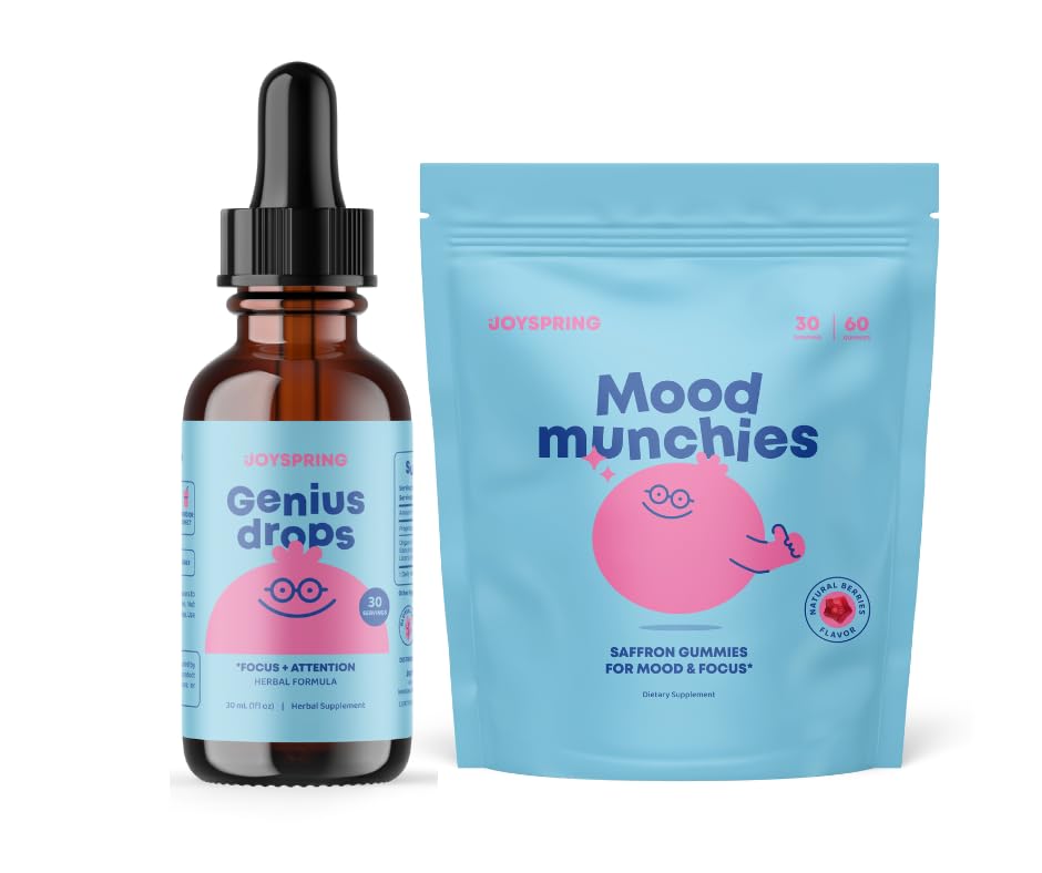 JoySpring Genius dråber og safran gummier for børn