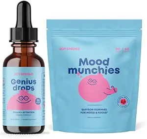 JoySpring Genius dråber og safran gummier for børn