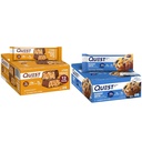 Quest Nutrition Crispy Chocolate Peanut Butter Hero Protein Bar 18g Protein 12 Count and Blueberry Muffin Protein Bars 21g Protein Gluten Free Keto Friendly 12 Count Pack of 1
