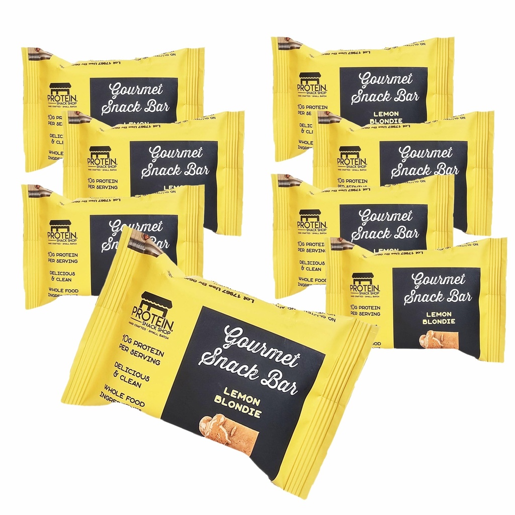 Gourmet Protein Brownie & Blondie Bars | High Protein, Gluten-Free, Honey-Sweetened, No Seed Oils or Preservatives – Protein Snack Shop (12, Lemon Blondie)