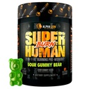 LEONA LION Superhuman Burn - 2 i 1 Metabolisme Booster Pre Workout og termogene Fat Burner for mænd - Appetit suppressant og vægttab supplement (21 Servere, Sour Gummy Bear)