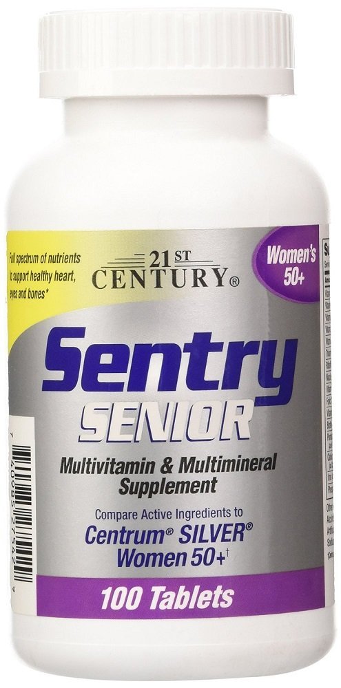 21st Century Sentry Senior Women 50+ Multivitamin & Multimineral Supplement 100 Tablets (Pack of 5)