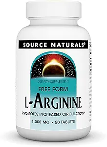 Source Naturals L-Arginine Promotes Increased Ciculation* 1000 mg Free Form - 50 Tablets