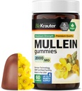 BIO KRAUTER Mullein Gummies for Lungs 2000 mg - 60 tyre - Lung Detox Supplement - Mullein Leaf Gummies - Vegan, Gelatine- Free