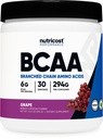 Nutricost BCAA Powder (Grape, 30 Servere) - Optimal 2: 1: 1 Ratio, Vegetar, Non- GMO