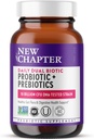 Nyt kapitel Daily Dual Biotic Probiotic + Prebiotic for Ditagestion & Microbiome Health, 100% Vegan, Soy Free, Non- GMO, 60 Greve (2 Måned Supply)