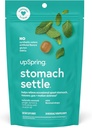 UpSpring Stomach Settle Drops til lejlighedsvis kvalme Relief / Opsat Mave med ingefær, Lemon, Spearmint, og B6. Mint Flavor Drops, 28 Ct (Packaging May Vary)