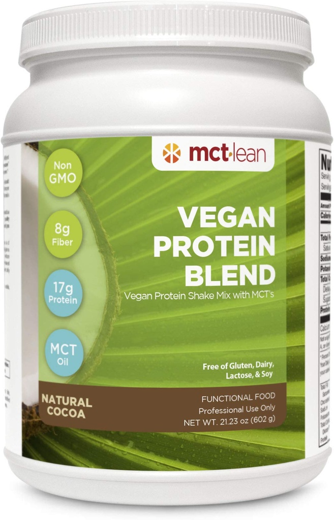 Vegan Protein Powder Blend by Karen Malkin Health | Non-GMO | 17 Grams Protein | 8 Grams Fiber | 14 Servings | Natural Cocoa | 2-Day Shipping