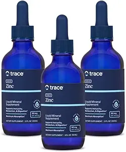 Trace Minerals Ionic Zink - Immunsystemet Support - Essential Mineral Supplement med Magnesium, kobber & Chloride - Sund Skin & Vækst Support - 2 fl oz (Om 144 Servere)